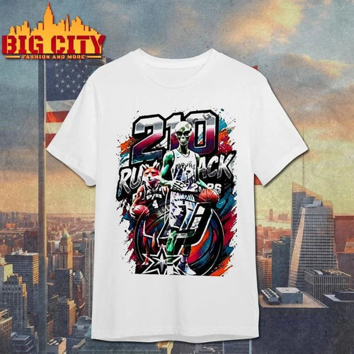Alien Victor Wembanyama 210 Run Back San Antonio Spurs Basketball Graphic Shirt