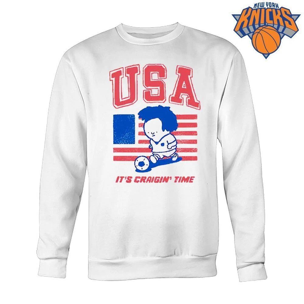 USA Its Craigin Time Soccer Mascot American Flag Funny Meme Shirt