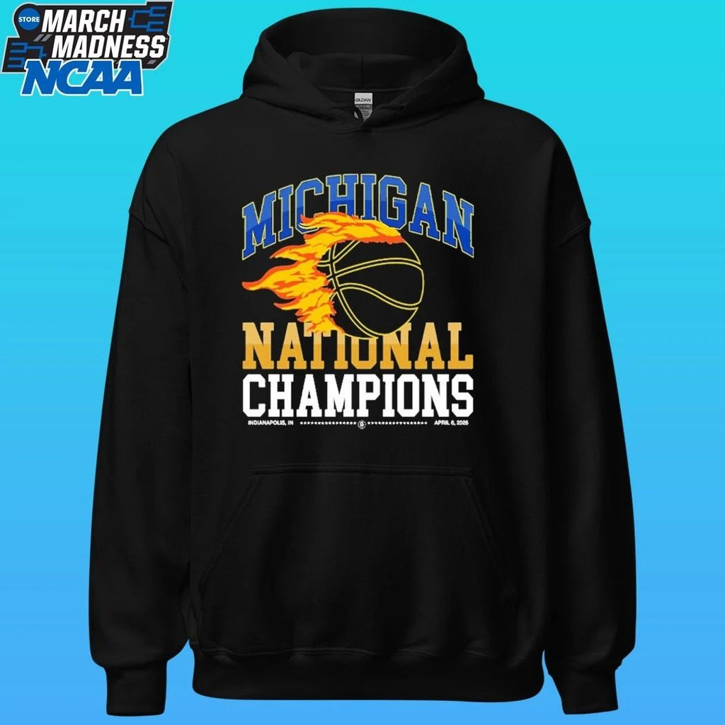 Michigan Wolverines National Champions Flames Shirt