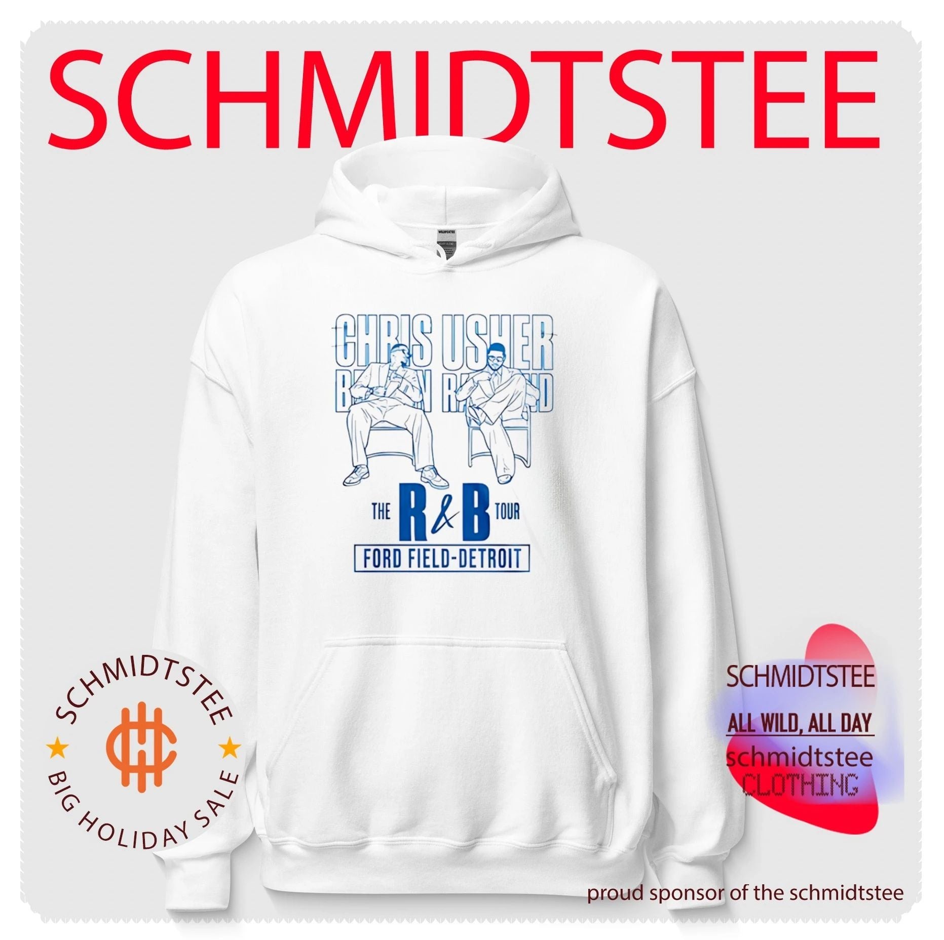 Chris Brown and Usher The R&B Tour at Ford Field Detroit shirt
