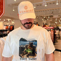 Raccoon relaxing on boat Thot Yacht shirt