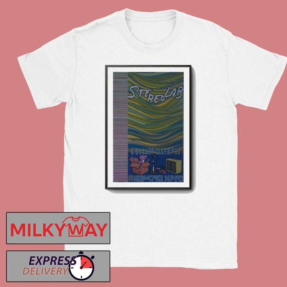 Stereolab Show Chicago, IL 2025 Poster shirt