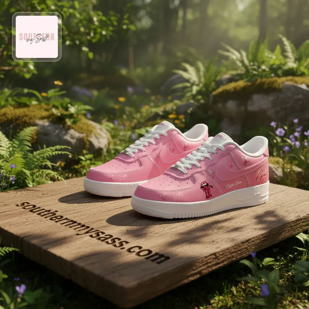 Cardi B Pink Custom Name Air Force 1 Sneakers