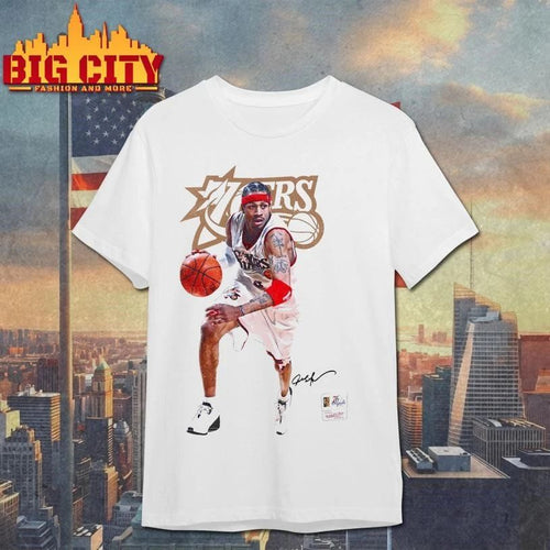 Allen Iverson Philadelphia 76ers Mitchell & Ness Playmaker Signature Shirt