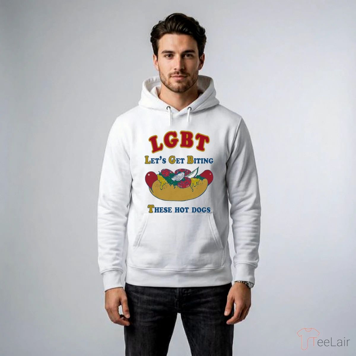 LGBT Let’S Get Biting These Hot Dogs Shirt