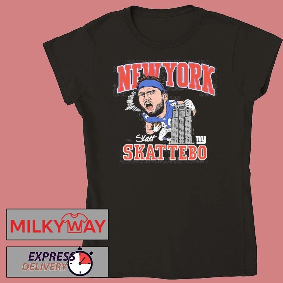 New York Giants Cam Skattebo Homage Royal Caricature Shirt