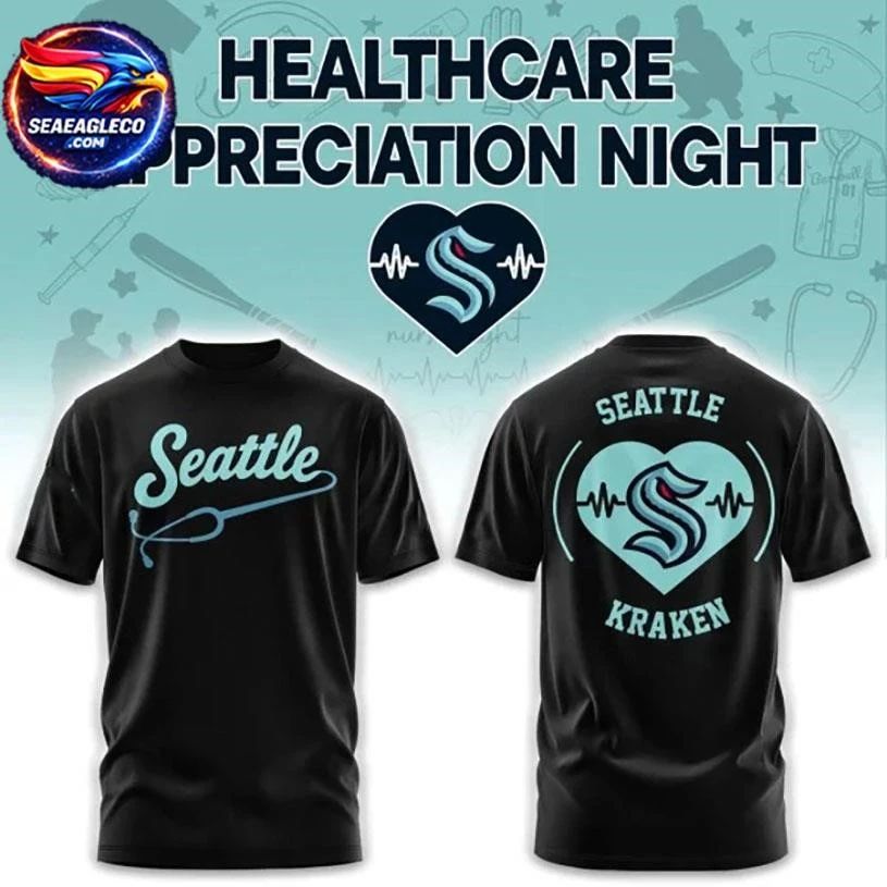 Seattle Kraken Healthcare Appreciation Night Edition Two Sided Shirt