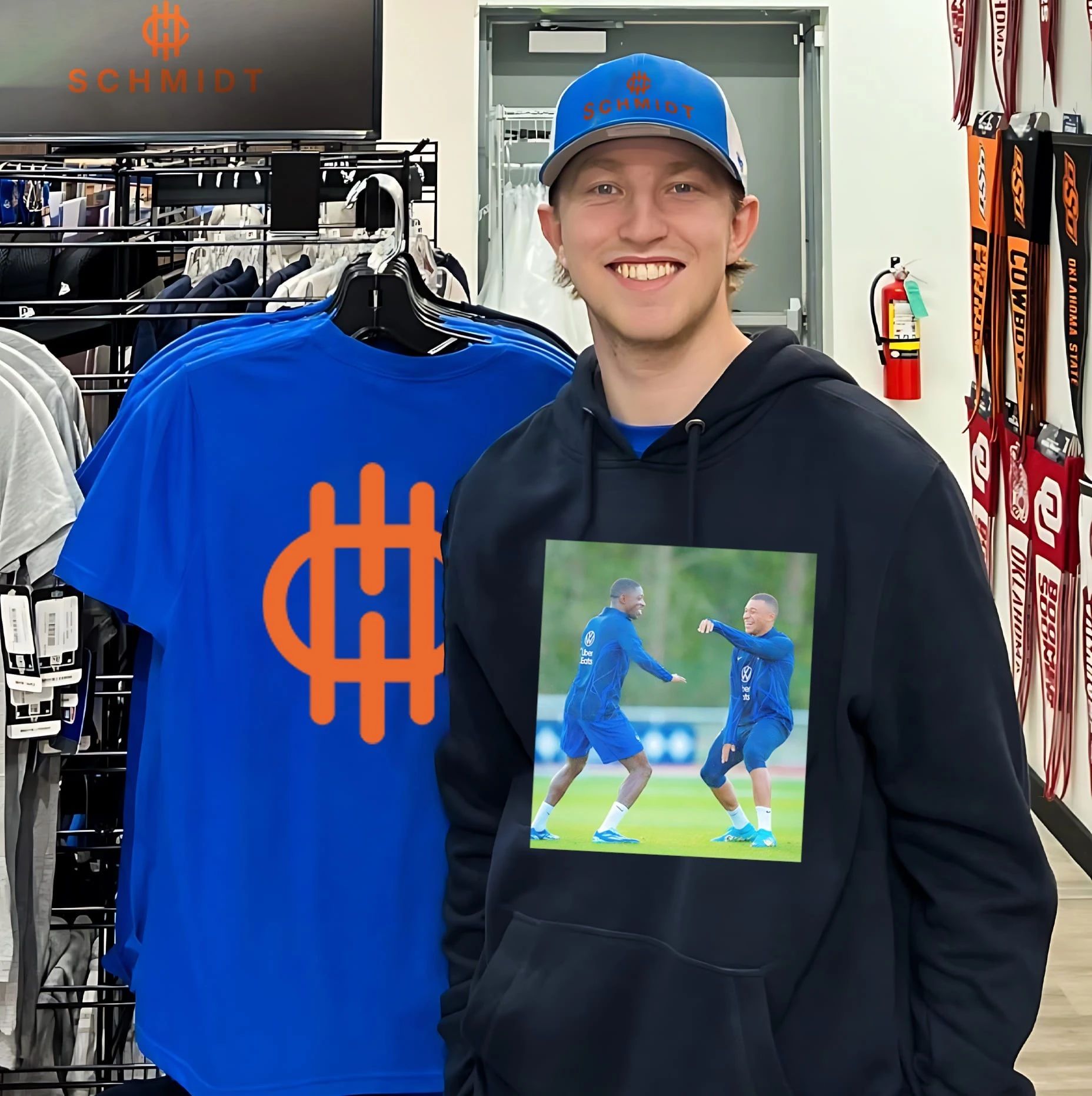 Kylian Mbappe and Ousmane Dembele portrait shirt
