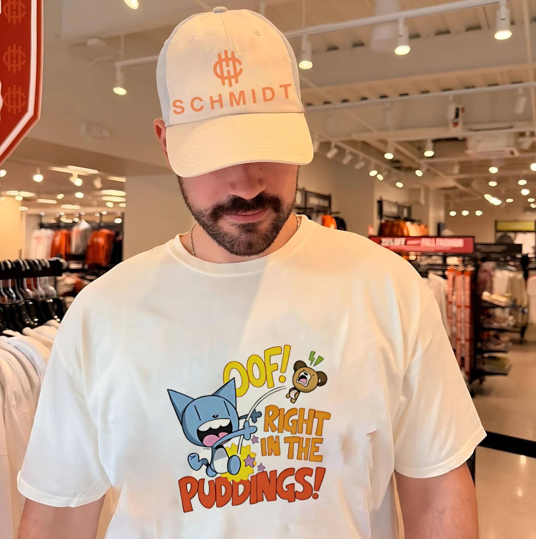 Looshkin Oof right in the puddings graphic shirt