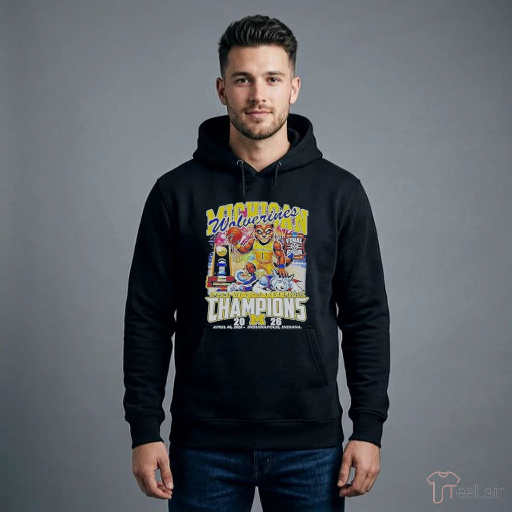 Michigan Beat Uconn 2026 Mens Basketball National Champions Mascot Shirt