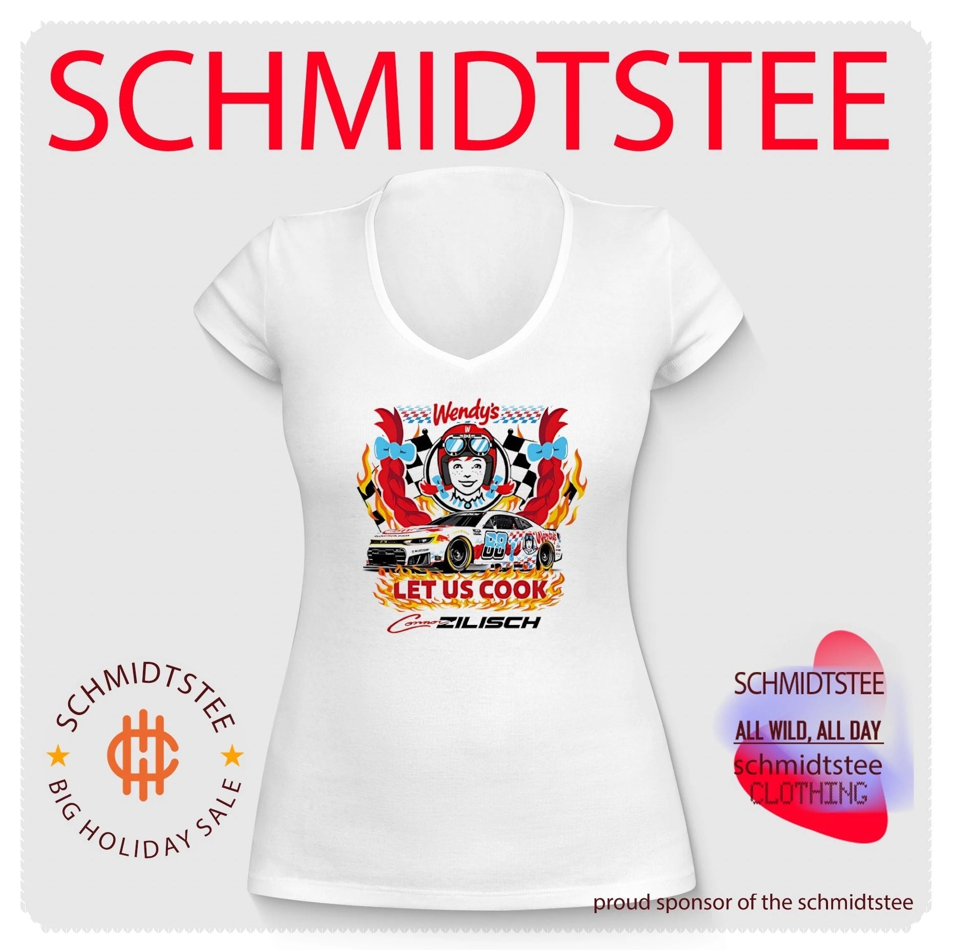 Connor Zilisch x Wendy’s Let us cook race car shirt