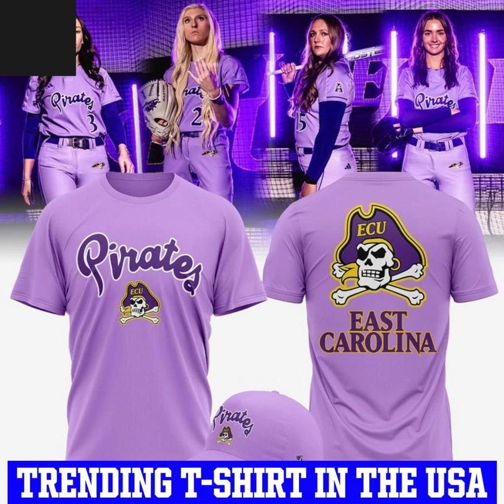 East Carolina Pirates Softball Team 2026 Pirate Nation Shirt