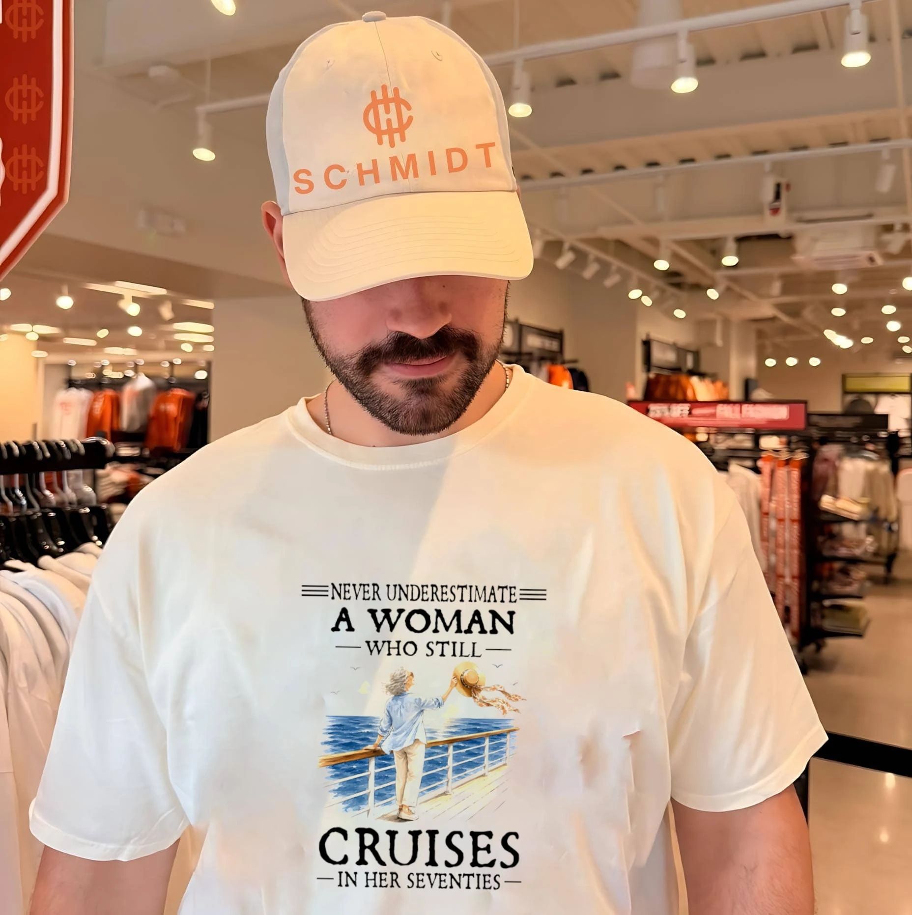 Never Underestimate a Woman Who Still Cruises in Her Seventies shirt