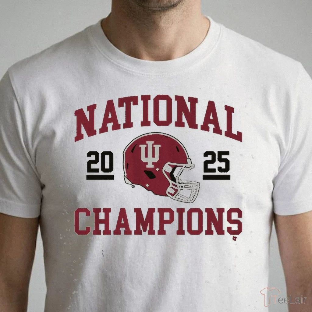 Indiana Football 2025 College Football National Champions Helmet T-Shirt