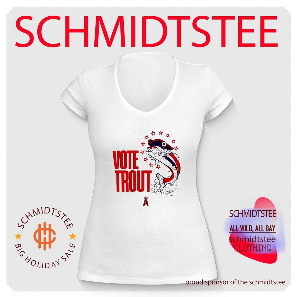 Mike Trout Wearing Angels Vote Trout Fish Shirt