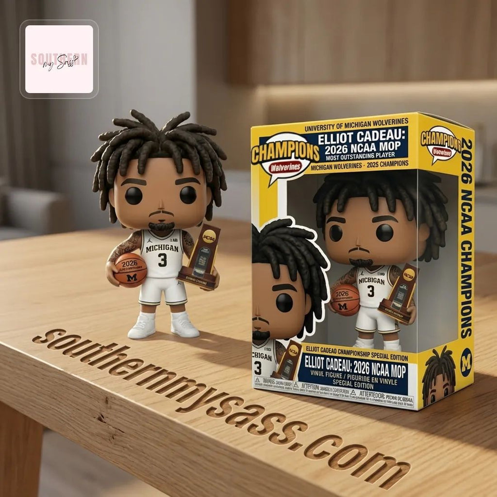 Elliot Cadeau Michigan Wolverines 2026 NCAA MOP National Champion Pop Figure Doll