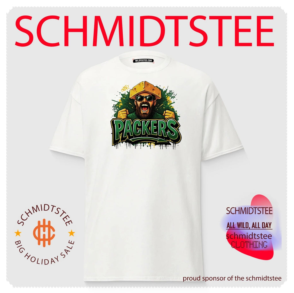 Green Bay Packers Cheesehead Fan Graffiti mascot shirt