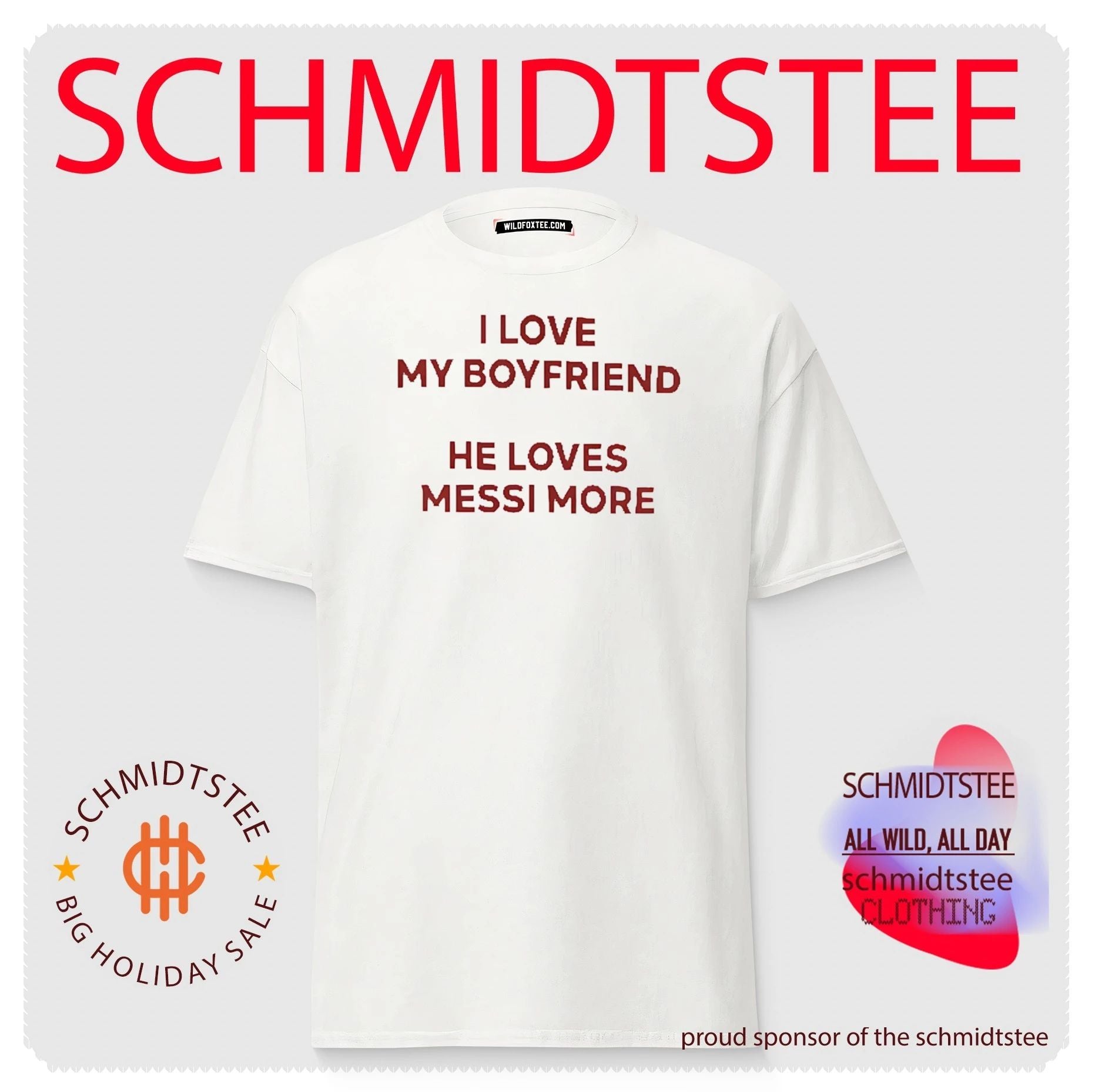 I Love My Boyfriend He Loves Messi More Shirt