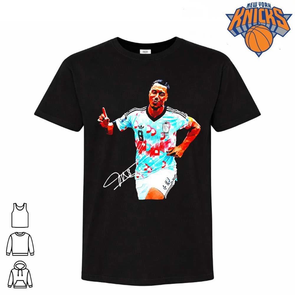 Youri Tielemans Belgium national football running signature shirt