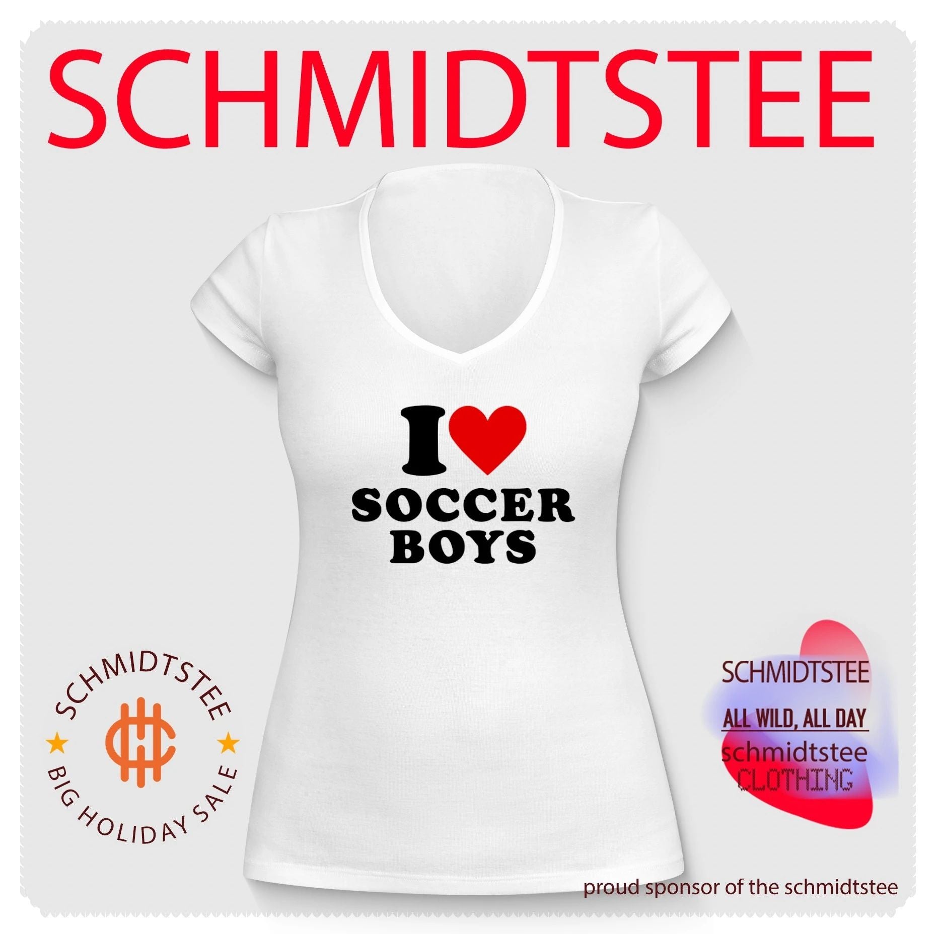 I Love Soccer Boys football sports fan shirt