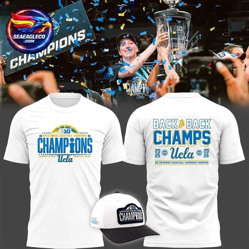 UCLA Bruins 2026 Big Ten Tournament Champions Limited Edition Two Sided Shirt
