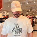 Hog Till I Rip Skeleton flaming skull paint shirt
