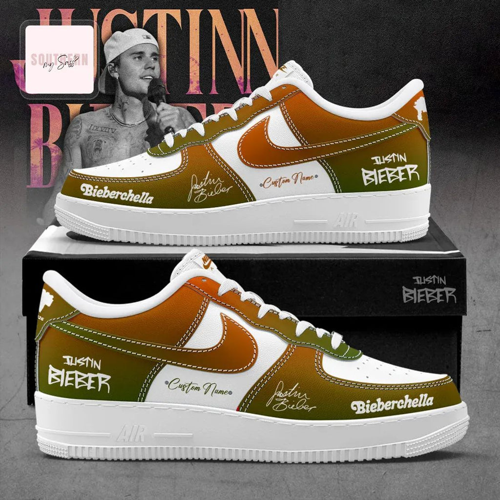 Justin Bieber Bieberchella Custom Name Air Force 1