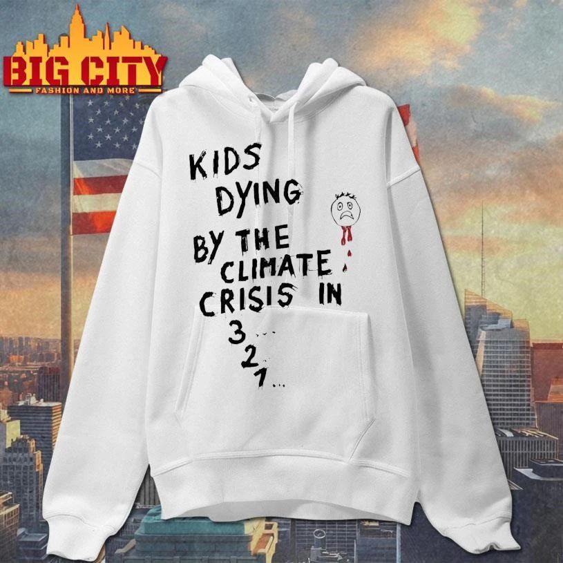 Kids dying by the climate crisis in 3,2,1 graphic shirt