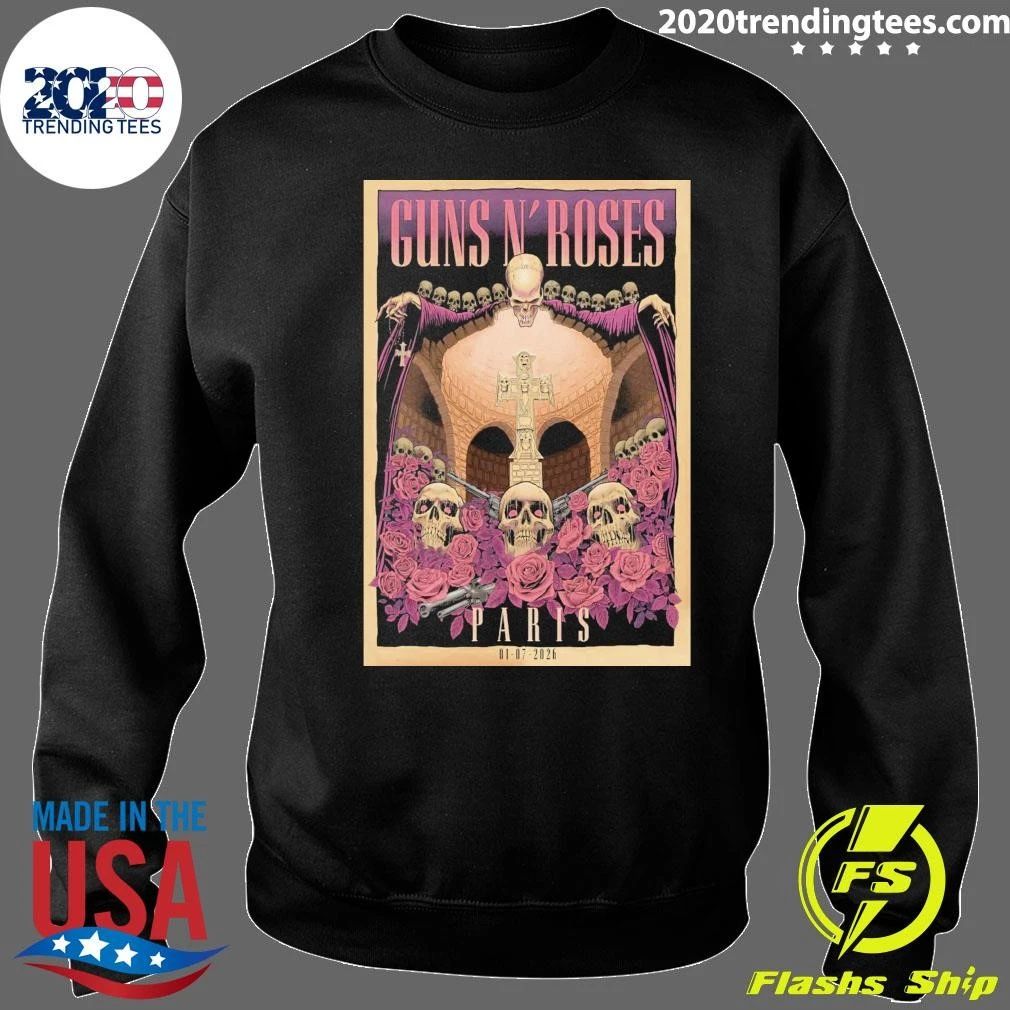 Guns N’ Roses In Paris France On July 1 2026 Tour Shirt