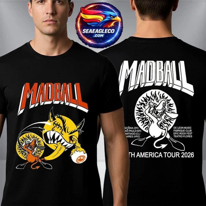 Madball Band South America Tour 2026 Merch Tee Ball Of Destruction Two Sided Shirt