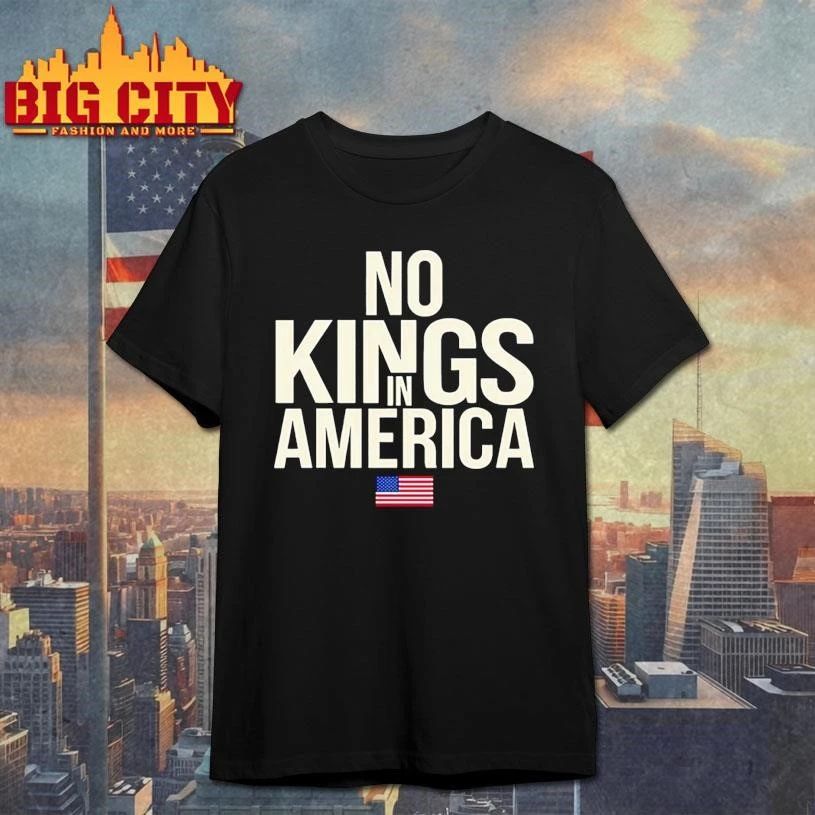 No Kings In America Flag Graphic Shirt
