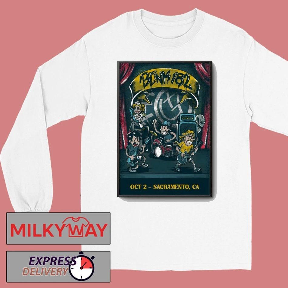 Blink 182 Oct 2 2025 Aftershock Festival Show Poster shirt