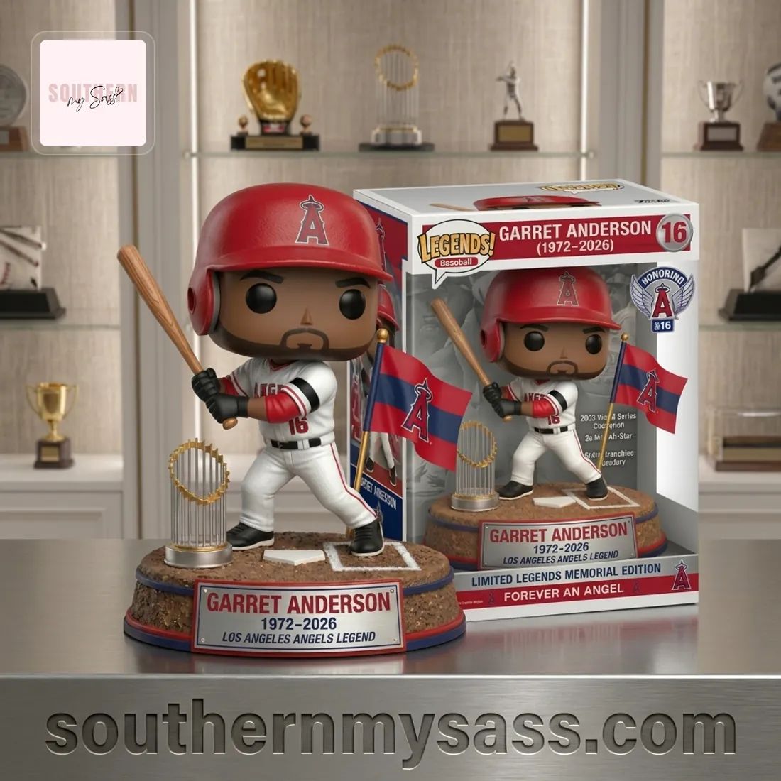 Los Angeles Angels Garret Anderson Legends Memorial Funko Pop Figure Doll