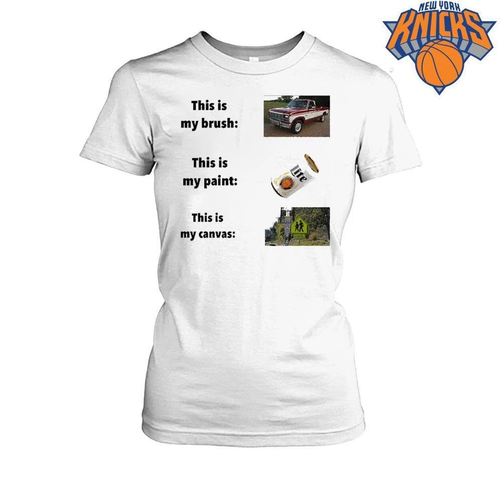 This Is My Brush Paint Canvas Funny Truck Beer Drunk Driving Meme shirt
