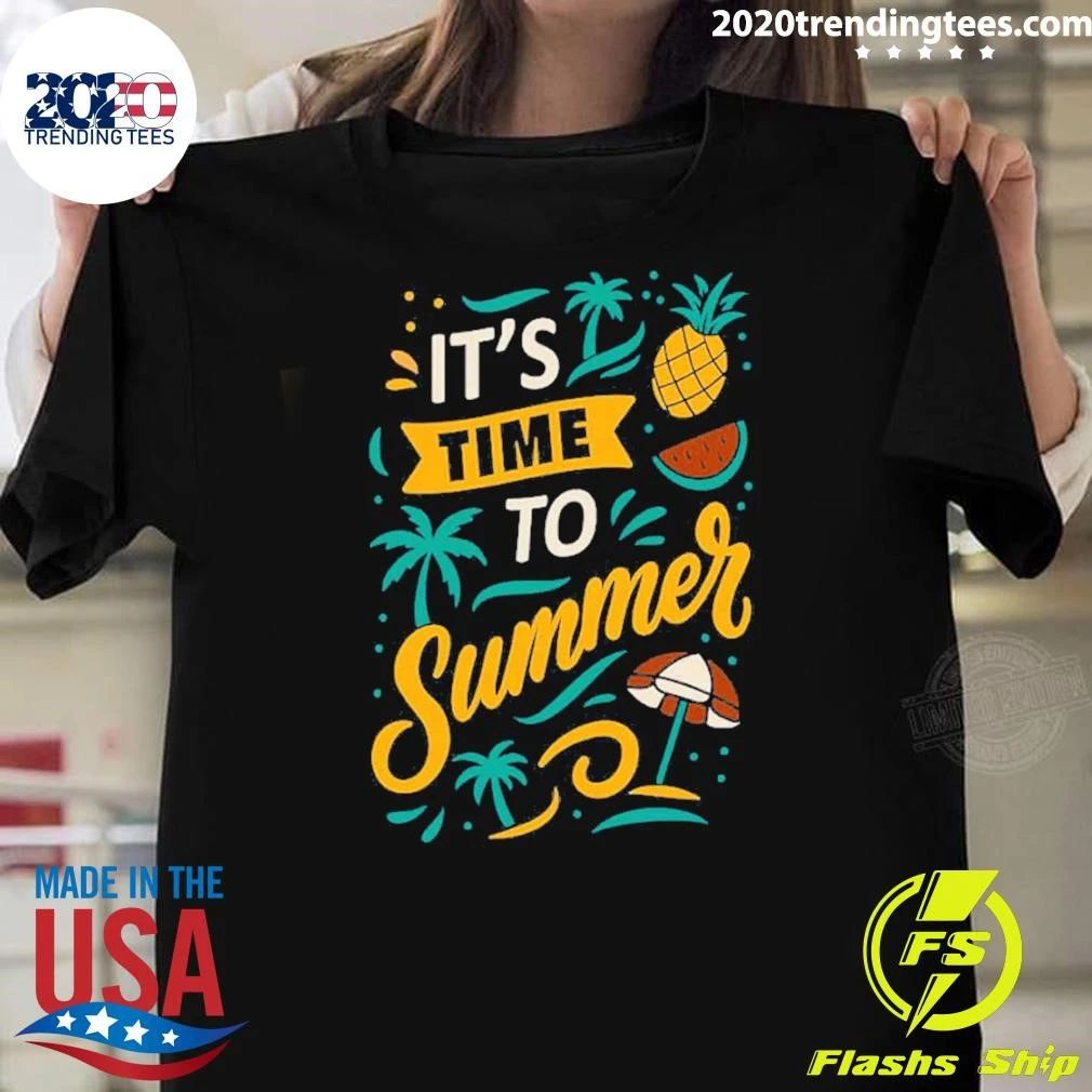 It’s Time to Summer with Summer Icon Around Shirt