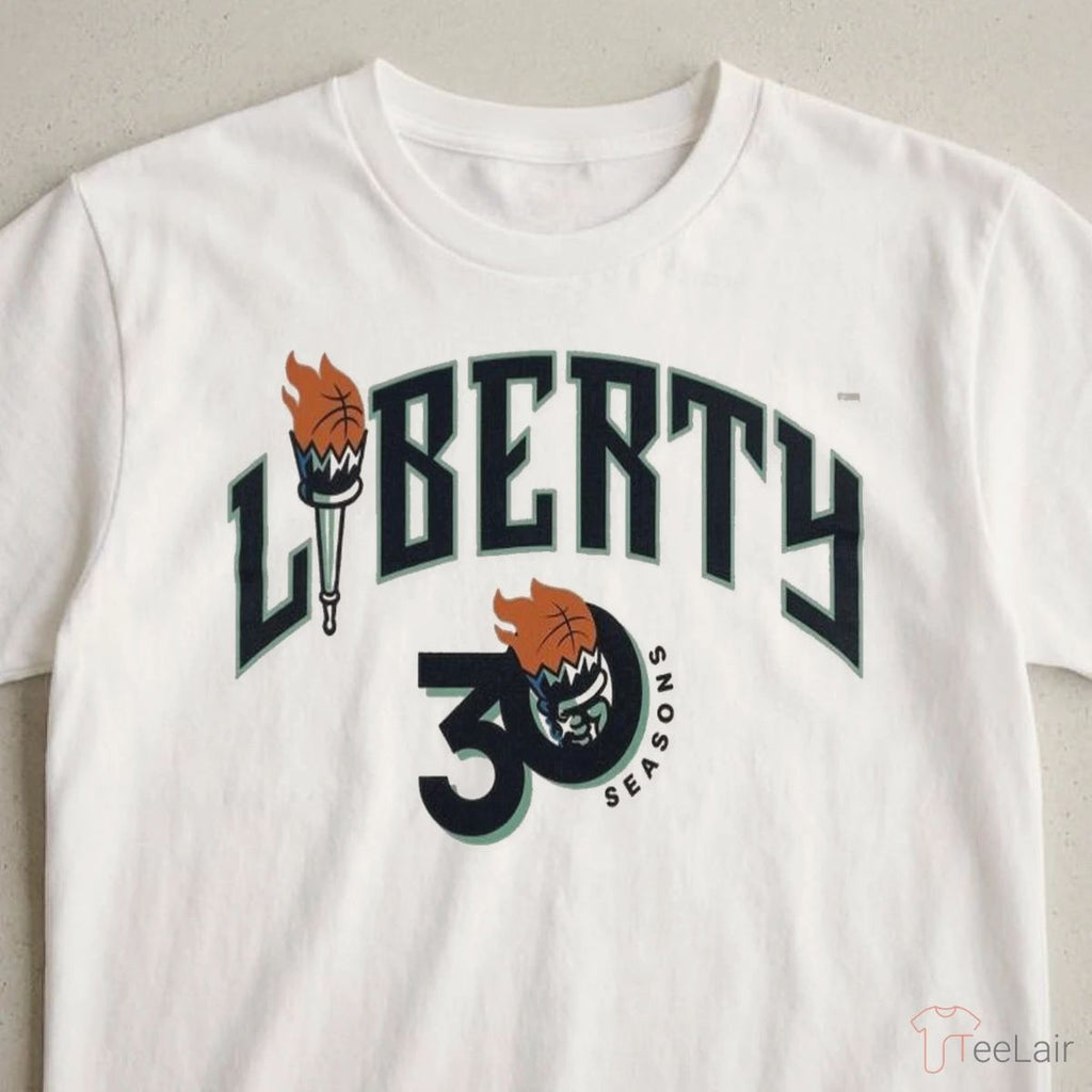 New York Liberty Anniversary 30 Seasons Of Lighting It Up 2026 Shirt