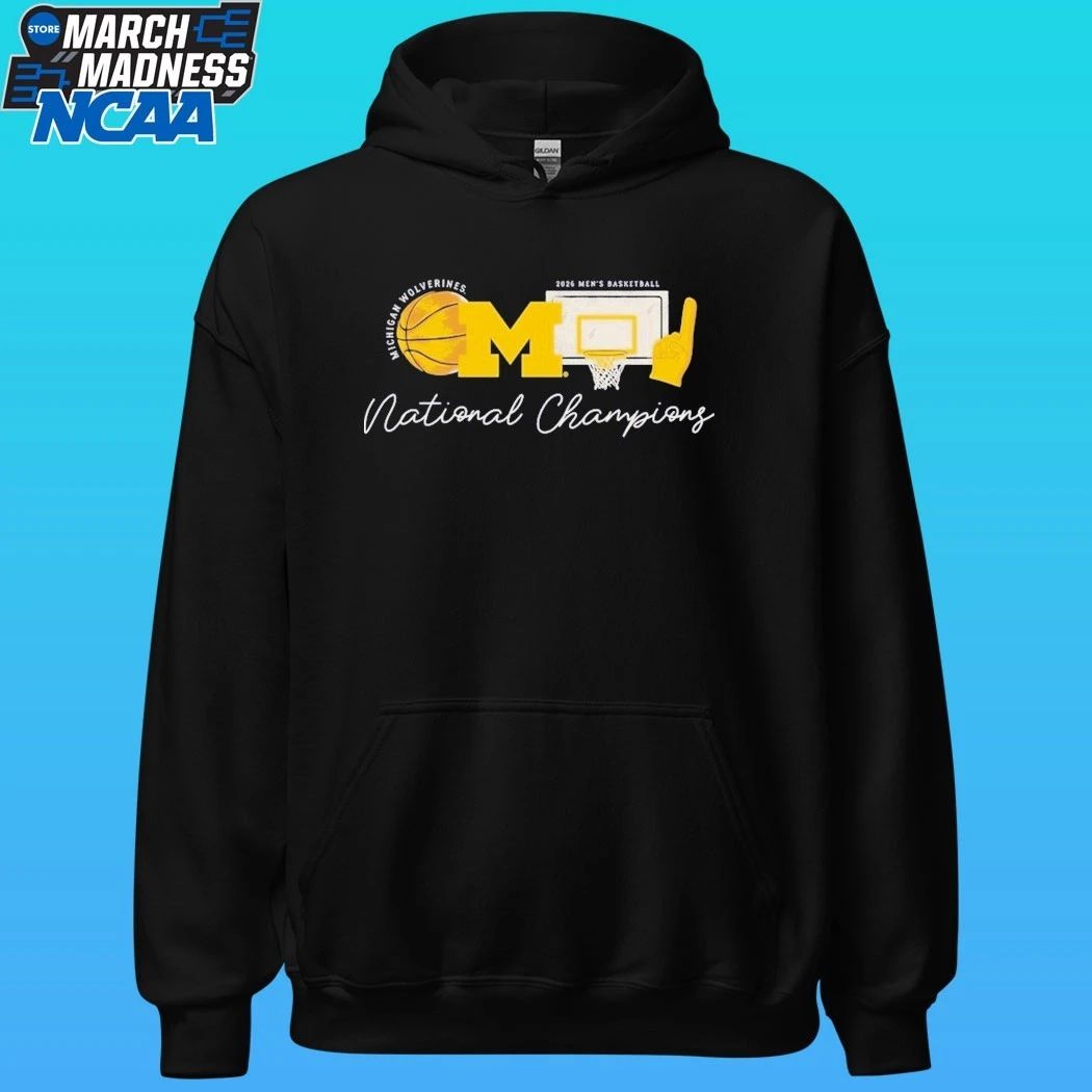 Michigan Wolverines Women’s 2026 NCAA Men’s Basketball National Champions Sketch Element Shirt