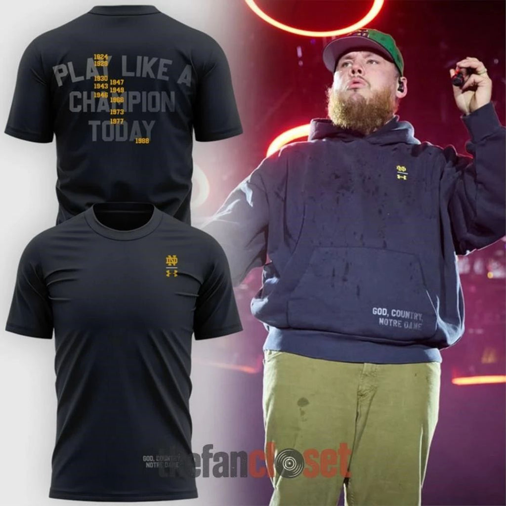 Notre Dame Football “GOD, COUNTRY, NOTRE DAME – Play Like A Champion” Shirt