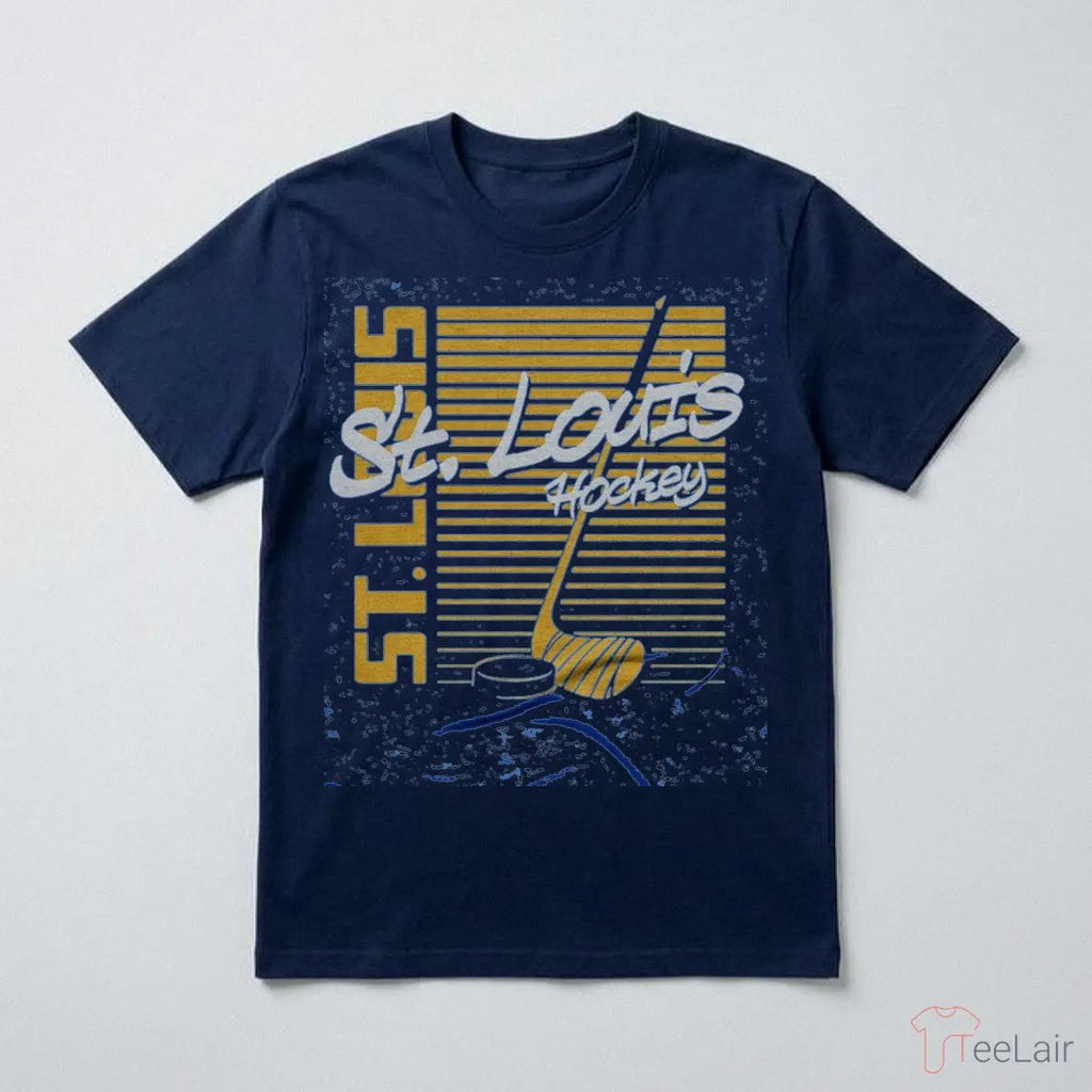 St. Louis Retro Hockey Sticks Heather Royal T-Shirt