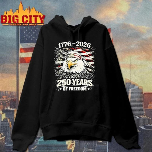 250 Years Of Freedom Eagle Patriotic American Flag 4th Of July Usa Independence Day Shirt