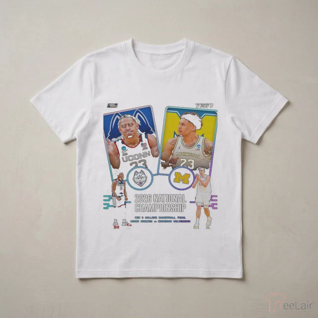UConn Huskies Vs Michigan Wolverines Men’S Basketball 2026 NCAA National Championship Head To Head Shirt