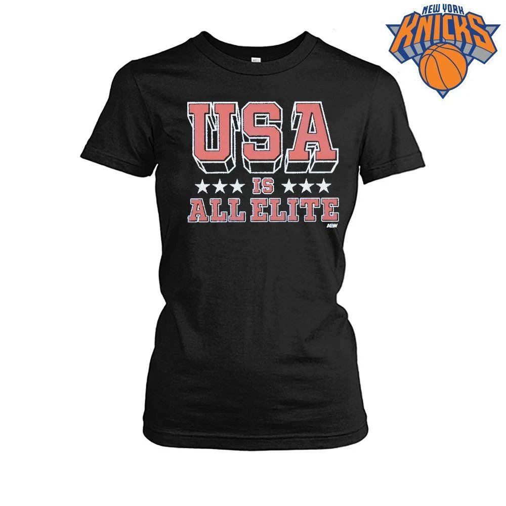 USA Is All Elite AEW Pro Wrestling Patriotic Sports Fan Graphic Shirt