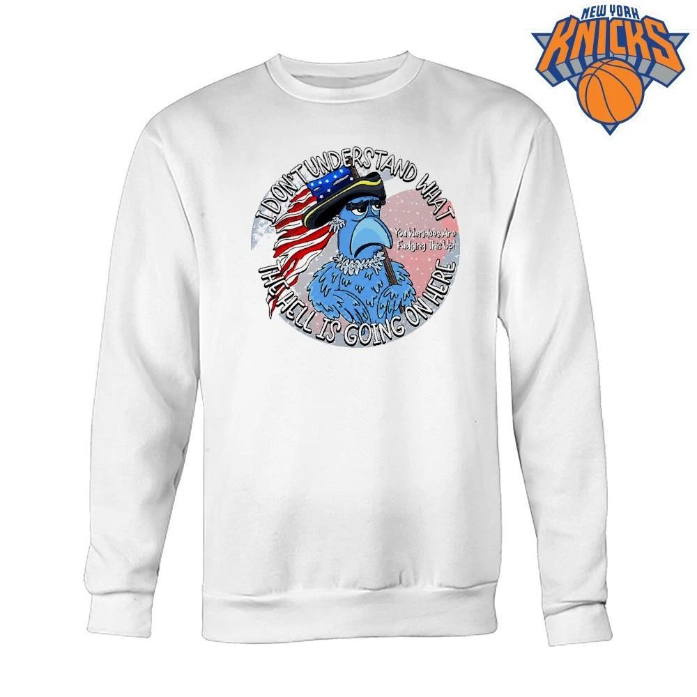 What The Hell Is Going On Here Funny Blue Patriotic Eagle Meme Shirt