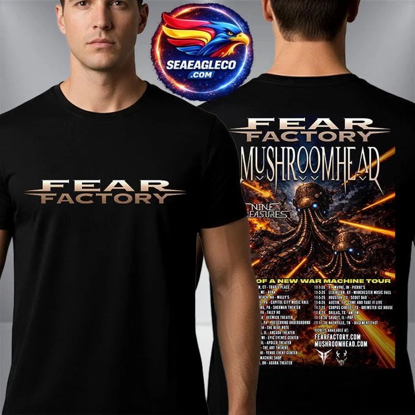 Fear Factory Soul Of A New War Machine Tour 2026 Schedule Tour Dates Two Sided Shirt
