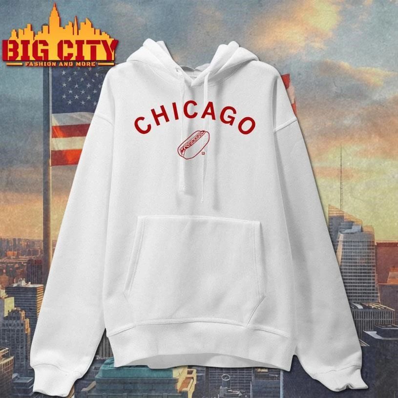 Chicago Hot Dog Curved Heavyweight Classic Shirt