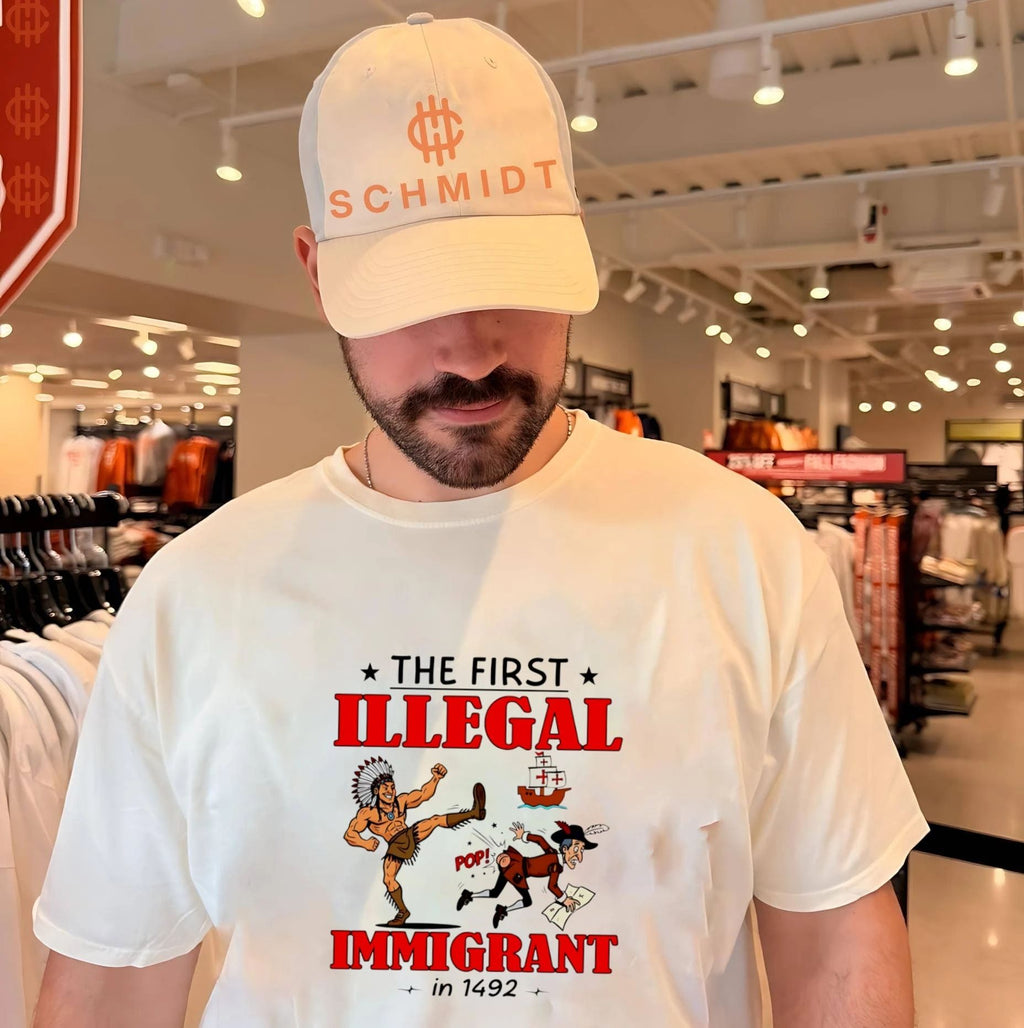 The First Illegal Immigrant in 1492 Christopher Columbus shirt