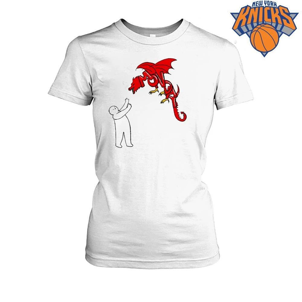 Monday Red Dragon Monster Fighting Work Week Humor Shirt