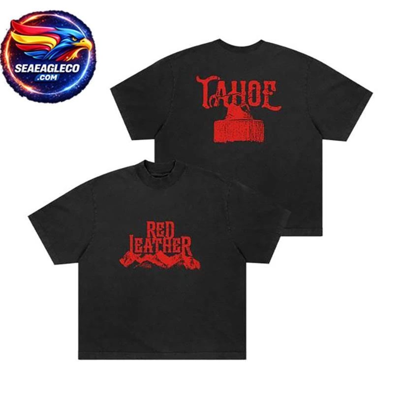 Red Leather Mountains And Hat Tahoe Two Sided Shirt