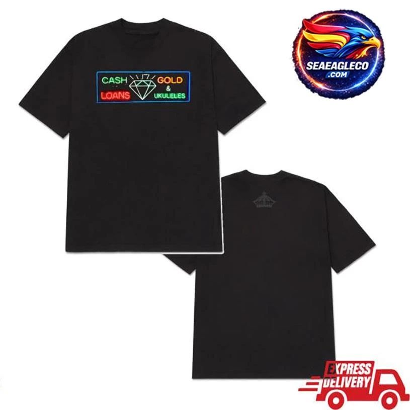 Fitted Hawaii Gold & Ukuleles Two Sided Shirt