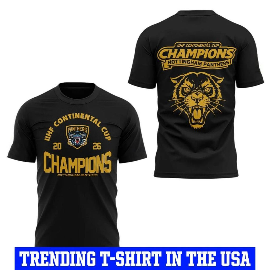 Nottingham Panthers 2026 IIHF Continental Cup Champions Shirt
